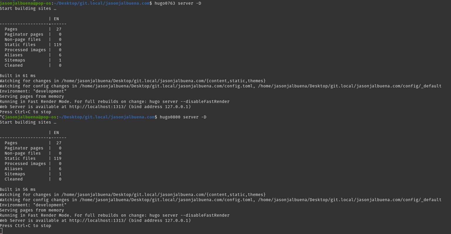 How to run multiple Hugo versions - Jason Jalbuena